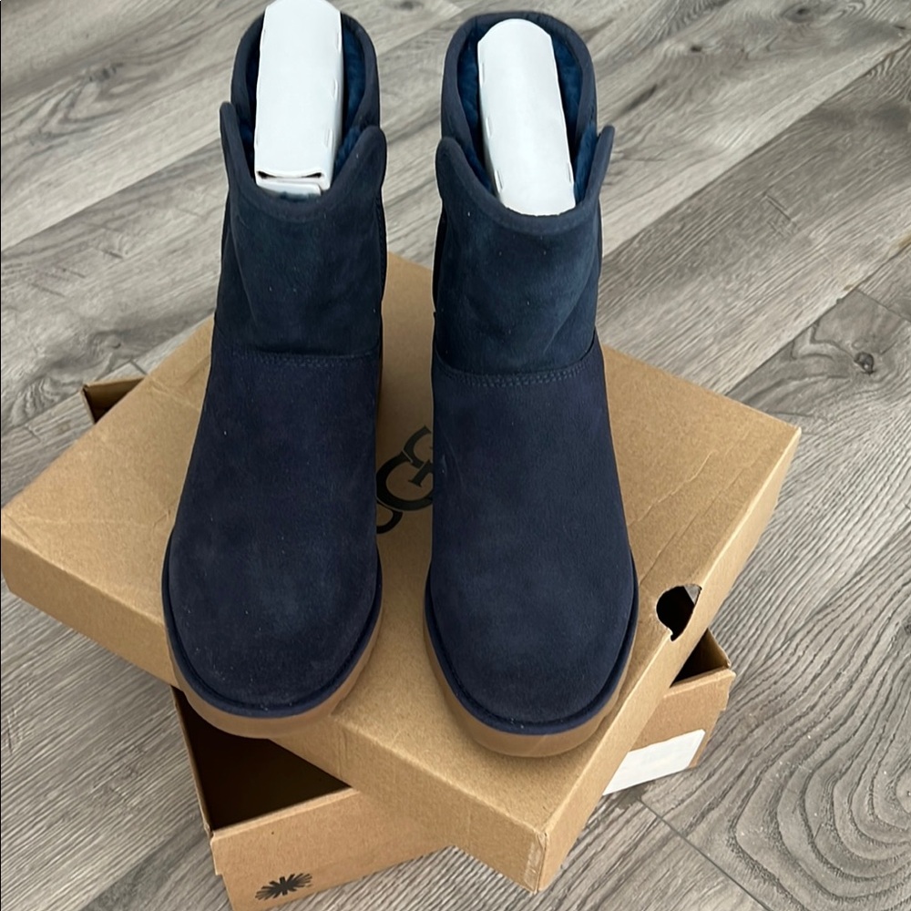 UGG Navy Blue Suede Ankle Boots